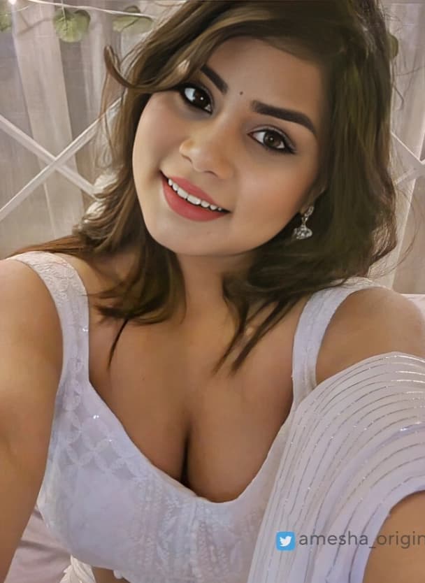 Busty Girl Amesha Nude Video